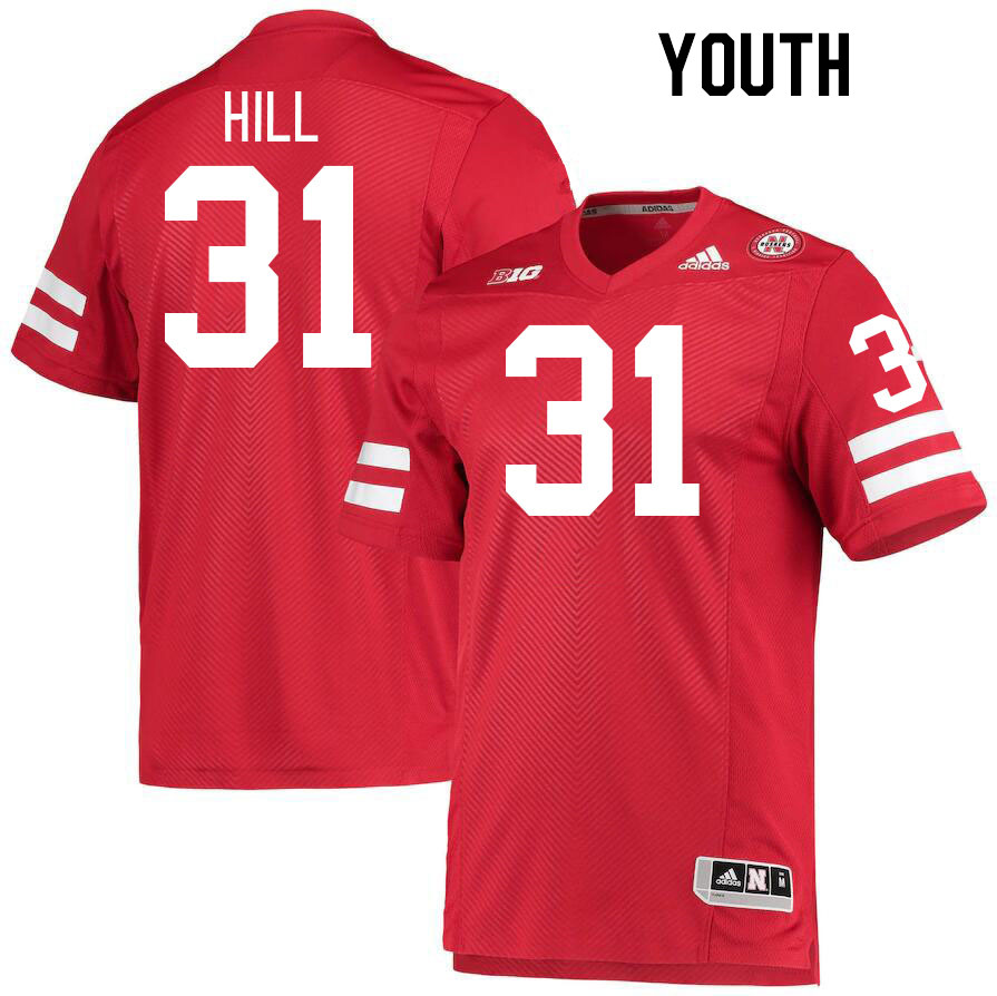 Youth #31 Tommi Hill Nebraska Cornhuskers College Football Jerseys Stitched Sale-Red